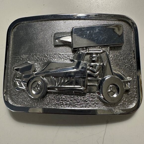 Reebar Racecar 3 x 2” Silvertone Buckle lot A - Picture 1 of 5
